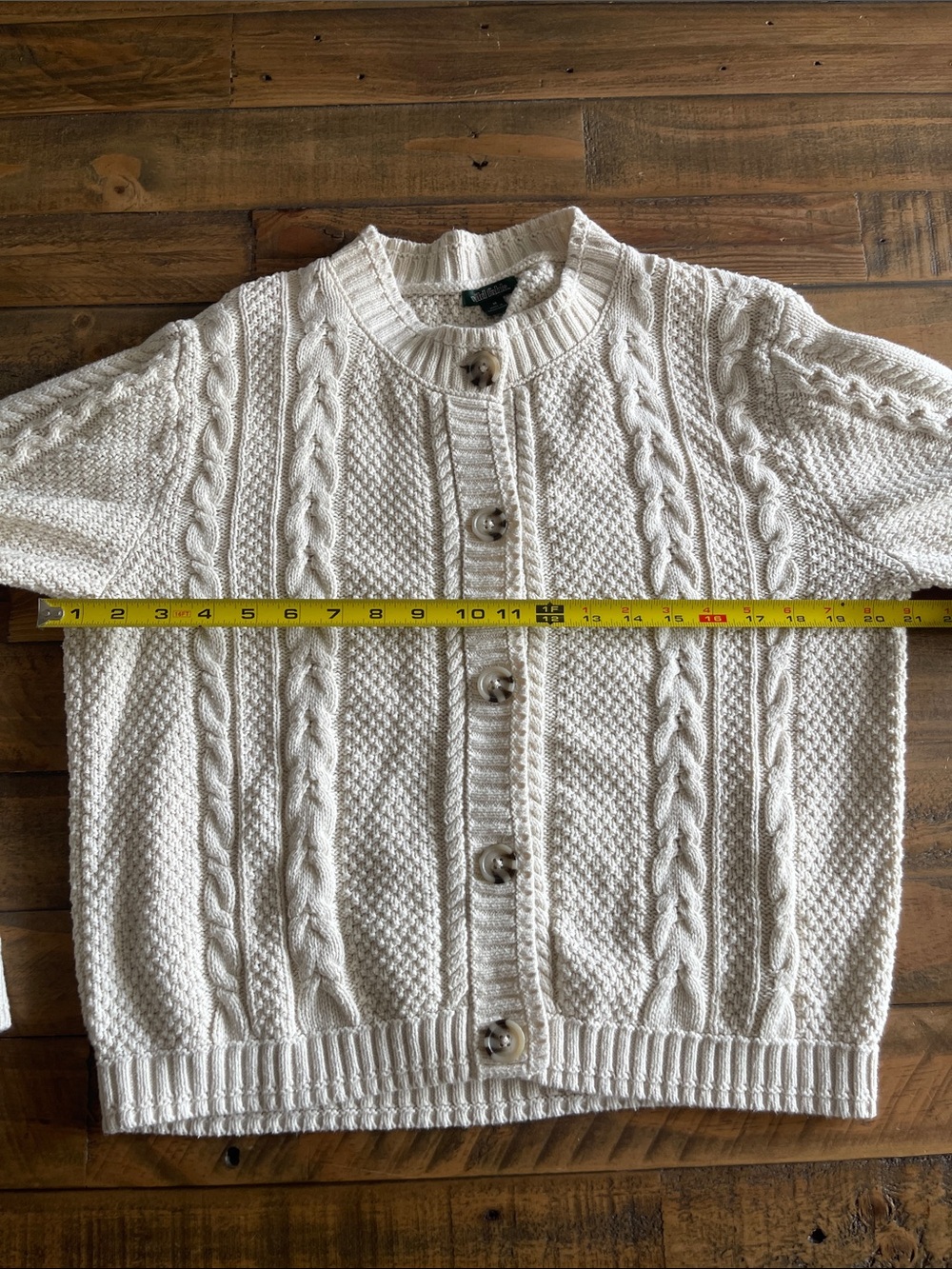 wild fable Cream Cable-Textured Button Cardigan - Picture 5 of 5